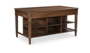 Russet Kitchen Island Brown