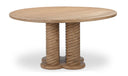 Treccia Round Dining Table Oak