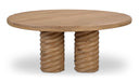Treccia Round Coffee Table Oak