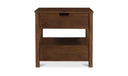 Lottie Charging Nightstand Brown