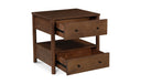 Lottie Charging Nightstand Brown