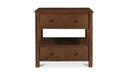 Lottie Charging Nightstand Brown