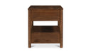Lottie Charging Nightstand Brown