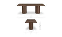 Hadley Dining Table Small Warm Brown