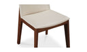 Deco Dining Chair Cream White PVC - Set Of Two