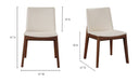 Deco Dining Chair Cream White PVC - Set Of Two