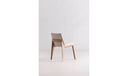 Deco Oak Dining Chair Cream White PVC - Set Of Two