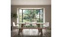 Deco Oak Dining Chair Cream White PVC - Set Of Two