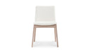 Deco Oak Dining Chair Cream White PVC - Set Of Two