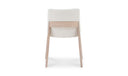 Deco Oak Dining Chair Cream White PVC - Set Of Two