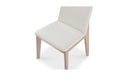 Deco Oak Dining Chair Cream White PVC - Set Of Two