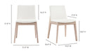 Deco Oak Dining Chair Cream White PVC - Set Of Two