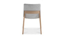Deco Oak Dining Chair Light Grey - Set Of Two