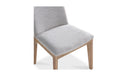 Deco Oak Dining Chair Light Grey - Set Of Two