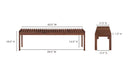 Rohe Bench Walnut Brown