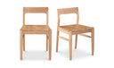 Owing Dining Chair Natural Oak - Set Of Two