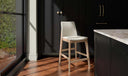 Deco Oak Counter Stool White PVC