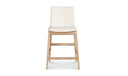 Deco Oak Counter Stool White PVC