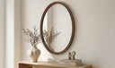 Alcott Oval Mirror Walnut