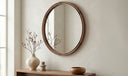 Alcott Small Round Mirror Walnut