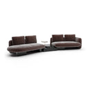 Overlap Left Bumper Sectional Dk Taupe