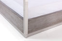 arlene modern grey elm & stainless steel canopy bed