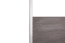 arlene modern grey elm & stainless steel canopy bed