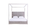 Arlene Modern Grey Elm & Stainless Steel Canopy Bed