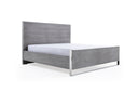 charlene modern grey elm & stainless steel bed