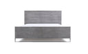charlene modern grey elm & stainless steel bed