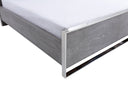 charlene modern grey elm & stainless steel bed