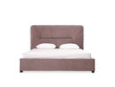 Duke Modern Grey Velvet & Black Gun Chrome Bedroom Set