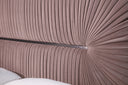 Duke Modern Grey Velvet & Black Gun Chrome Bedroom Set