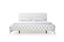 Legend Modern White Bonded Leather Bed