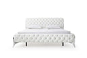 Legend Modern White Bonded Leather Bed