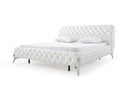 Legend Modern White Bonded Leather Bed