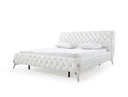 Moontide - Glam Beige Velvet and Brushed Brass Bed