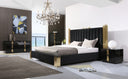 token modern black & gold bed