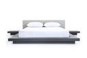 Opal Modern Wenge & Grey Platform Bed