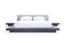Opal Modern Wenge & Grey Platform Bed