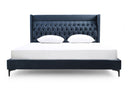 Wales Modern Blue Fabric Bed