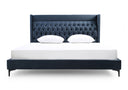 Wales Modern Blue Fabric Bed