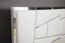 chrysler modern white bonded leather bed