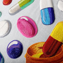 Happy Pills Beaded Art