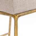 Beasley - Modern Beige Linen + Brass Counter Chair