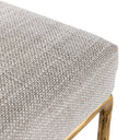 Beasley - Modern Off-White Linen + Brass Counter Chair