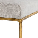 Beasley - Modern Off-White Linen + Brass Counter Chair