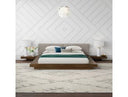 Daystar - Modern Dark Brown Velvet & Gold Bed
