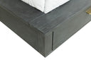 Manchester- Contemporary Platform Dark Grey Bed with Drawers