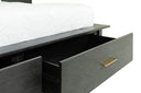Manchester- Contemporary Platform Dark Grey Bed with Drawers